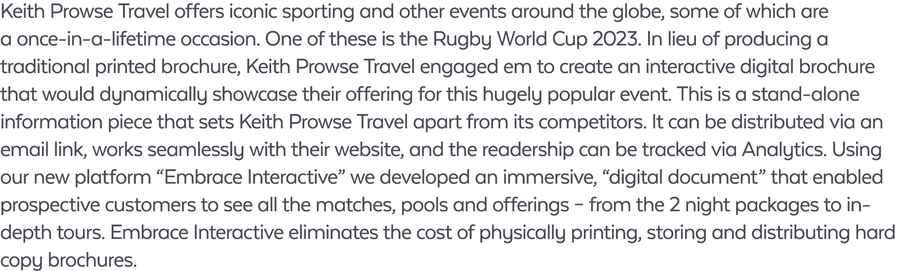 Keith Prowse Travel offers iconic sporting and other events around the globe, some of which are a once in a lifetime ...